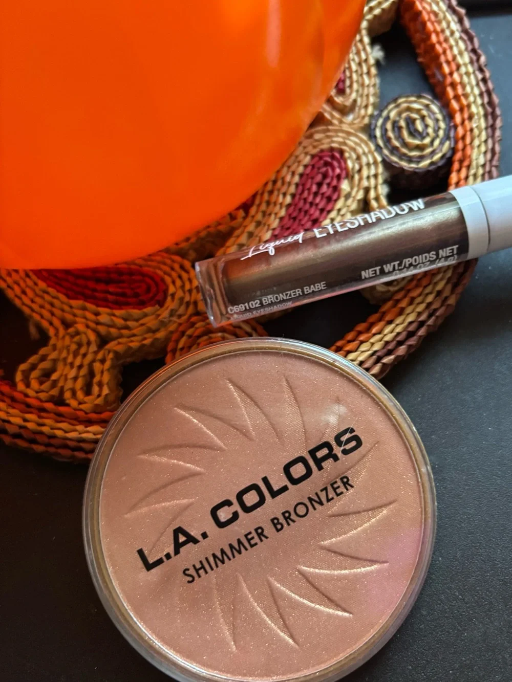 L.A. Colors Shimmer Bronzer & Lip Crayon Set - Bronze Glow & Berry Red